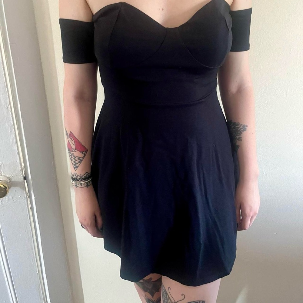 Elegant Black Off-Shoulder Dress